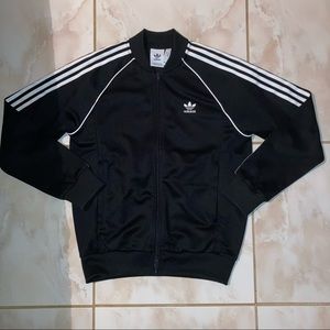 adidas Originals Superstar track jacket in black